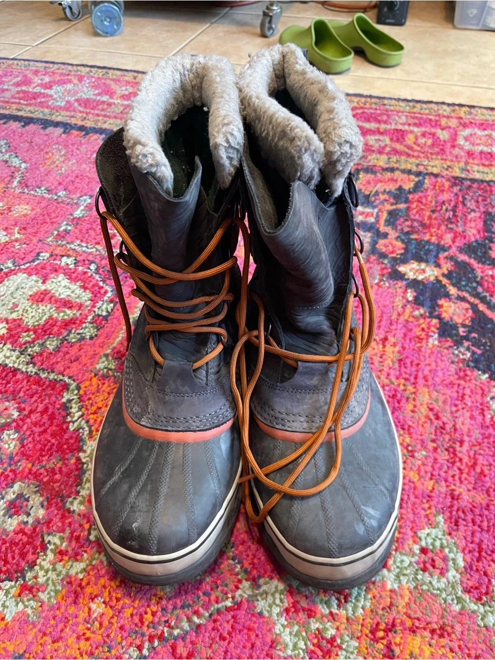 Sorel Men’s Caribou Waterproof Grill Dark Ginger sz 12